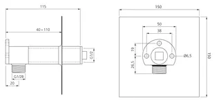 CONTI+ Wanddurchführung für Brauseköpfe mit Dichtmanschette – Bild 4
