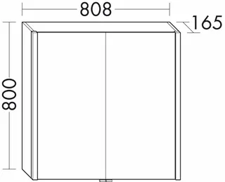 sanibel-Spiegelschrank 2.0 FLEX SPRP080 LED 808x800mmx165mm verspiegelt – Bild 2