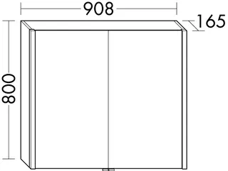 sanibel-Spiegelschrank 2.0 FLEX SPRP090 LED 908x800mmx165mm verspiegelt – Bild 2