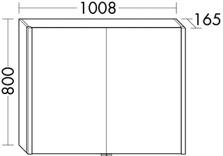 sanibel-Spiegelschrank 2.0 FLEX SPRP100 LED 1008x800mmx165mm verspiegelt – Bild 2