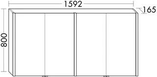 sanibel-Spiegelschrank 2.0 FLEX SPRP161 LED 1592x800mmx165mm verspiegelt – Bild 2