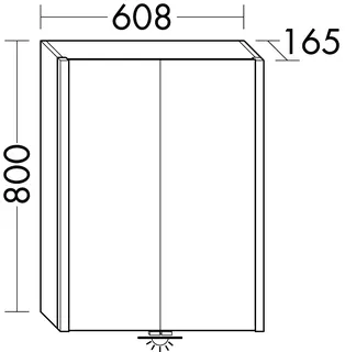 sanibel-Spiegelschrank 2.0 FLEX SPRQ060 LED-Waschtisch 608x800mmx165mm verspiegelt – Bild 2