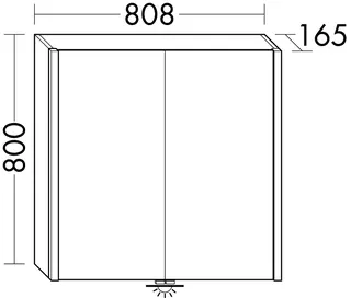 sanibel-Spiegelschrank 2.0 FLEX SPRQ080 LED-Waschtisch 808x800mmx165mm verspiegelt – Bild 2