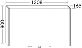 sanibel-Spiegelschrank 2.0 FLEX SPRQ130L LED-Waschtisch 1308x800mmx165mm verspiegelt – Bild 3