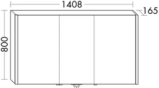 sanibel-Spiegelschrank 2.0 FLEX SPRQ140L LED-Waschtisch 1408x800mmx165mm verspiegelt – Bild 3