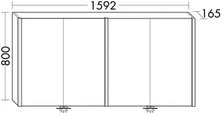 sanibel-Spiegelschrank 2.0 FLEX SPRQ161 LED-Waschtisch 1592x800mmx165mm verspiegelt – Bild 2