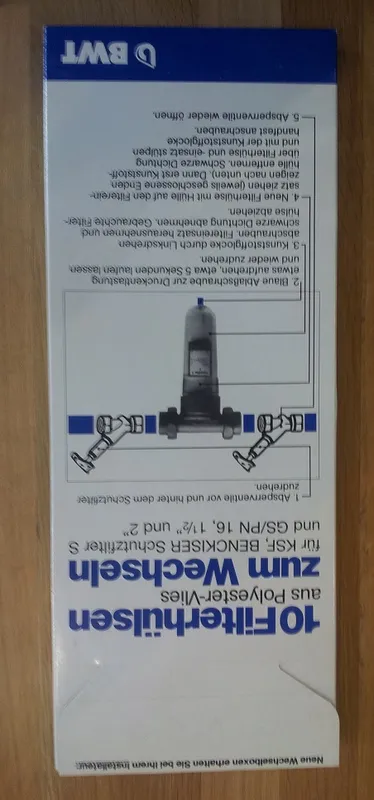 BWT Filtervlies zu Schutzfilter GS DN 40-50 (R 1 1/2"-2"), 10 Stück