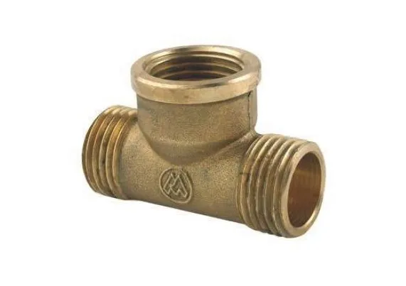 Messing Gewindefitting T-Stück (AG 1/2'' x IG 1/2'' x AG 1/2'')