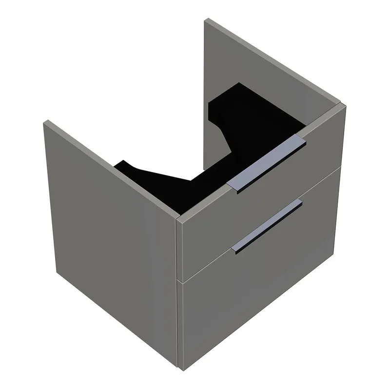 sanibel-Waschtisch-Unterbau 2.0 FLEX WXNT055 550mm breit Schubl/Auszug Weiß Glänzend
