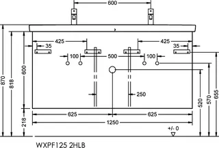 sanibel-Waschtisch-Unterbau 2.0 FLEX WXPF125 1250mm 2 Schubl/2 Auszüge Weiß Matt – Bild 4