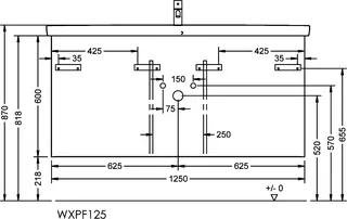 sanibel-Waschtisch-Unterbau 2.0 FLEX WXPF125 1250mm 2 Schubl/2 Auszüge Basaltgrau – Bild 5