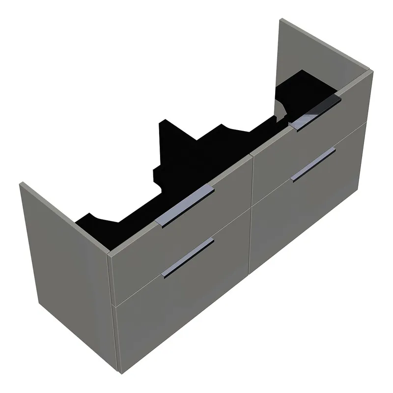 sanibel-Waschtisch-Unterbau 2.0 FLEX WXPG125 1250mm 2 Schubl/2 Auszüge Weiß Glänzend