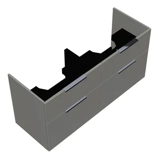sanibel-Waschtisch-Unterbau 2.0 FLEX WXPG125 1250mm 2 Schubl/2 Auszüge Weiß Glänzend