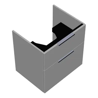 sanibel-Waschtisch-Unterbau 2.0 FLEX WXPV060 600mm breit Schubl/Auszug Weiß Matt