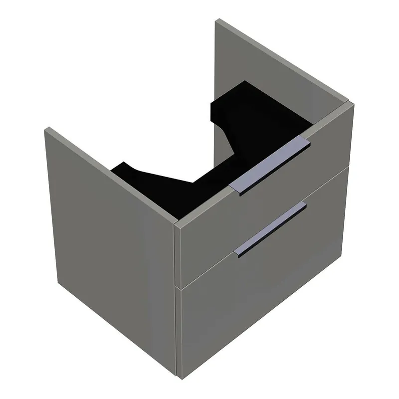 sanibel-Waschtisch-Unterbau 2.0 FLEX WXGT057 570mm breit Schubl/Auszug Weiß Glänzend