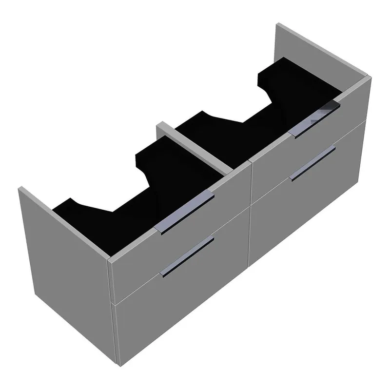 sanibel-Waschtisch-Unterbau 2.0 FLEX WXGT122 1220mm 2 Schubl/2 Auszüge Weiß Matt