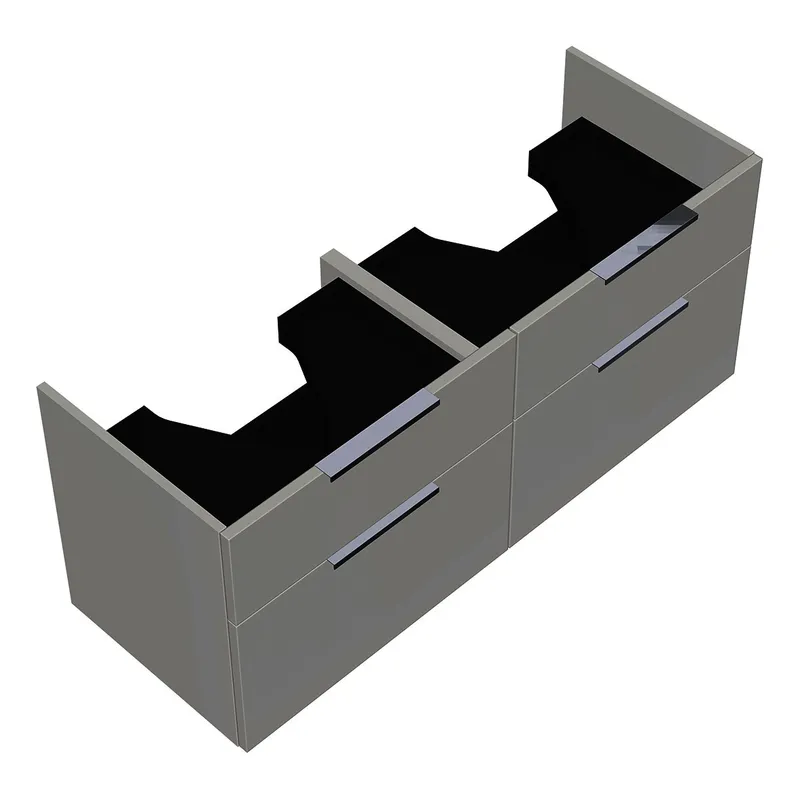 sanibel-Waschtisch-Unterbau 2.0 FLEX WXGT122 1220mm 2 Schubl/2 Auszüge Weiß Glänzend