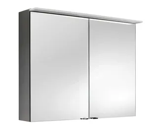sanibel-Spiegelschrank ALU-TREND WLA-D 600x716x150mm LED-Leuchte 2-türig