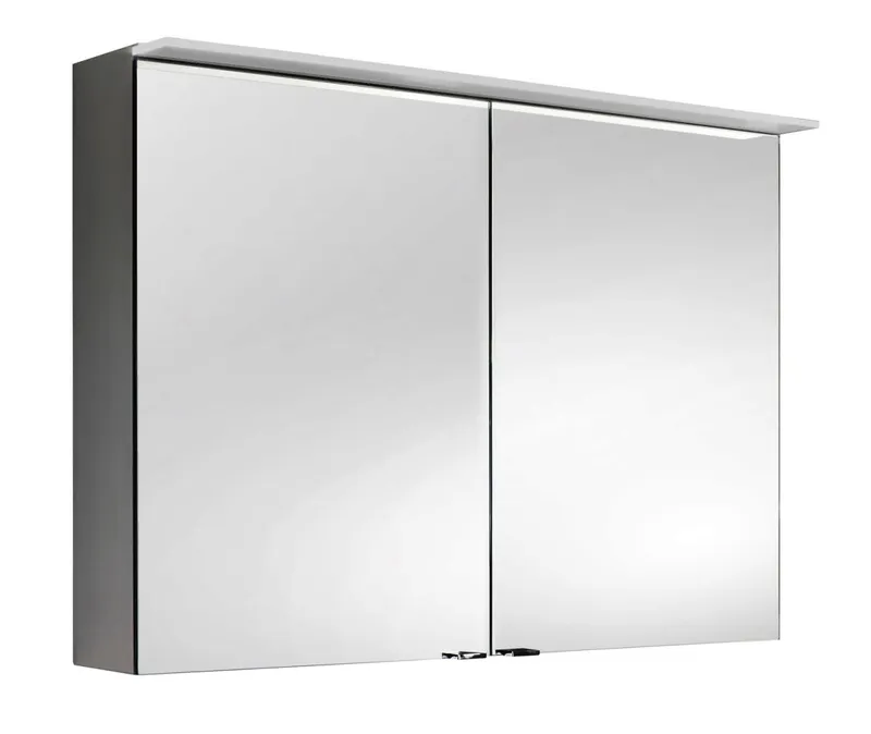 sanibel-Spiegelschrank ALU-TREND WLA-D 1200x716x150mm LED-Leuchte 2-türig