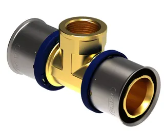 comfort-press-Metall-T-Stück A22 63mm x DN 50 (2") IG x 63mm