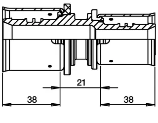 comfort-press-Metall-Kupplung A22 reduziert 50 x 40mm – Bild 2