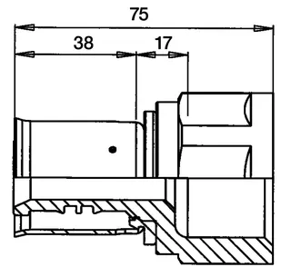 comfort-press-Metall-Übergang A22 50mm x DN 40 (11/2") IG – Bild 2