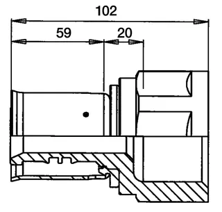 comfort-press-Metall-Übergang A22 63mm x DN 50 (2") IG – Bild 2