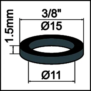 NEOPERL Gummidichtung zu Innenteil 3/8"/M16 11x15x1.5 mm – Bild 2