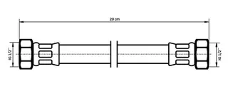 NEOPERL NEOFLEX Panzerschlauch DN8 IG x IG, 1/2" x 1/2" 20 cm – Bild 2