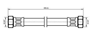 NEOPERL NEOFLEX Panzerschlauch DN13 IG x IG, 3/4" x 3/4" 200 cm – Bild 2