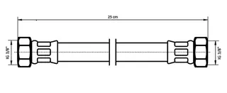 NEOPERL NEOFLEX Panzerschlauch DN8 IG x IG, 3/8" x 3/8" 25 cm – Bild 2