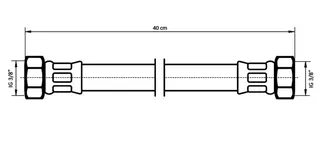 NEOPERL NEOFLEX Panzerschlauch DN8 IG x IG, 3/8" x 3/8" 40 cm – Bild 2