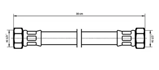 NEOPERL NEOFLEX Panzerschlauch DN8 m. VS IG x IG, 1/2" x 1/2" 30 cm – Bild 2