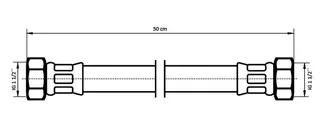 NEOPERL TECHLINE NT Panzerschlauch DN40 IG x IG, 1 1/2" x 1 1/2" 50 cm – Bild 2
