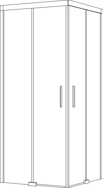Koralle Eckdusche Schenkel S600Plus EDS2 R 80 768-783x2000 sih/sih ESG transparent