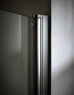 Koralle Eckdusche Schenkel TwiggyPlus EPF 90 865-885x2000 Silber matt ESG transparent