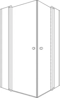 Koralle Eckdusche Schenkel TwiggyPlus EPF 90 865-885x2000 Silber matt ESG transparent – Bild 5