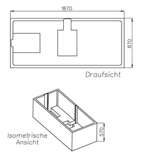 sanibel-Wannenträger für SCALIDO Stahl- Badewanne DUO 1900x900mm – Bild 2