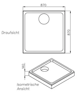sanibel-Wannenträger für SCALIDO Stahl- Duschfläche 900x900mm – Bild 2