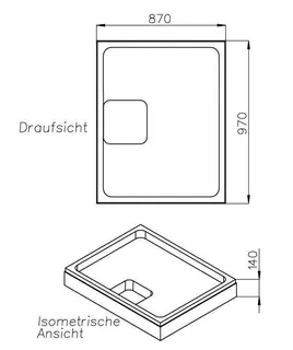 sanibel-Wannenträger für SCALIDO Stahl- Duschfläche 1000x900mm – Bild 2