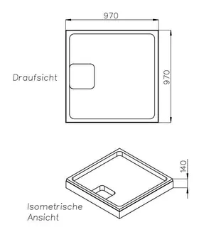 sanibel-Wannenträger für SCALIDO Stahl- Duschfläche 1000x1000mm – Bild 2