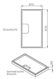 sanibel-Wannenträger für SCALIDO Stahl- Duschfläche 1500x900mm – Bild 2