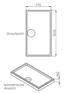sanibel-Wannenträger für SCALIDO Stahl- Duschfläche 1600x800mm – Bild 2