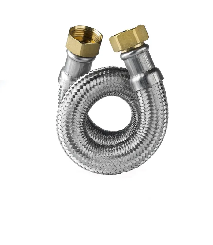 comfort-Flexibler Schlauch Edelstahlumf. A22 DVGW ÜM/ÜM DN 32 (11/4")x1000x32,2mm