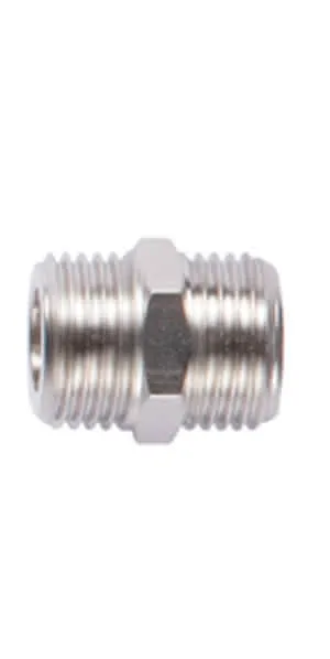 comfort-Doppelnippel für Edelstahlwell- rohr-Verschraubung DN 25 (1") mit AG