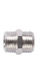 comfort-Doppelnippel für Edelstahlwell- rohr-Verschraubung DN 15 (1/2") mit AG