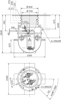Wilo Pumpenschacht DrainLift WS 1100D/MTC 32, CUT – Bild 2