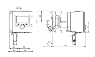 Wilo Smart-Nassläufer-Umwälzpumpe Stratos MAXO-Z 25/0,5-8 PN16,G11/2,133W – Bild 3
