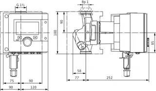 Wilo Smart-Nassläufer-Umwälzpumpe Stratos MAXO-Z 25/0,5-8 PN16,G11/2,133W – Bild 4