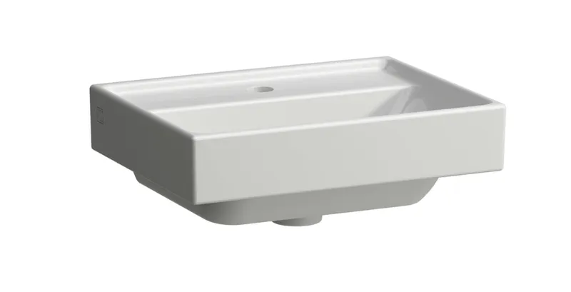 SCALIDO-Aufsatzhandwaschbecken eckig 450x340mm 1HL ohne Überlaufloch weiß